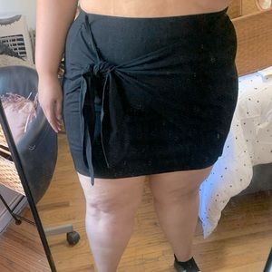 Black mini skirt